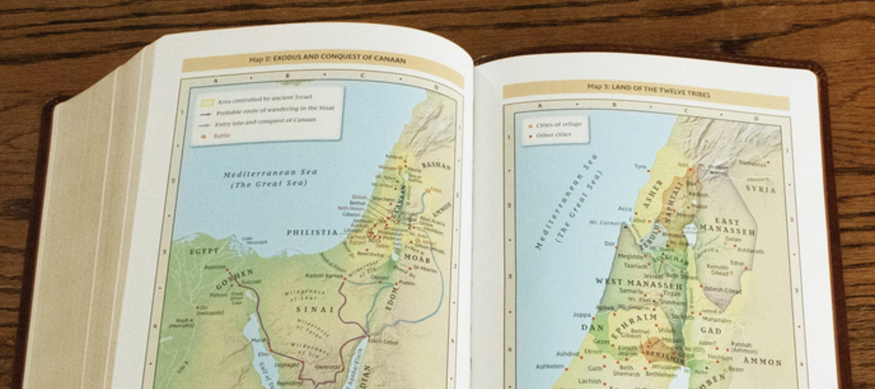Men's study bibles with maps and other features