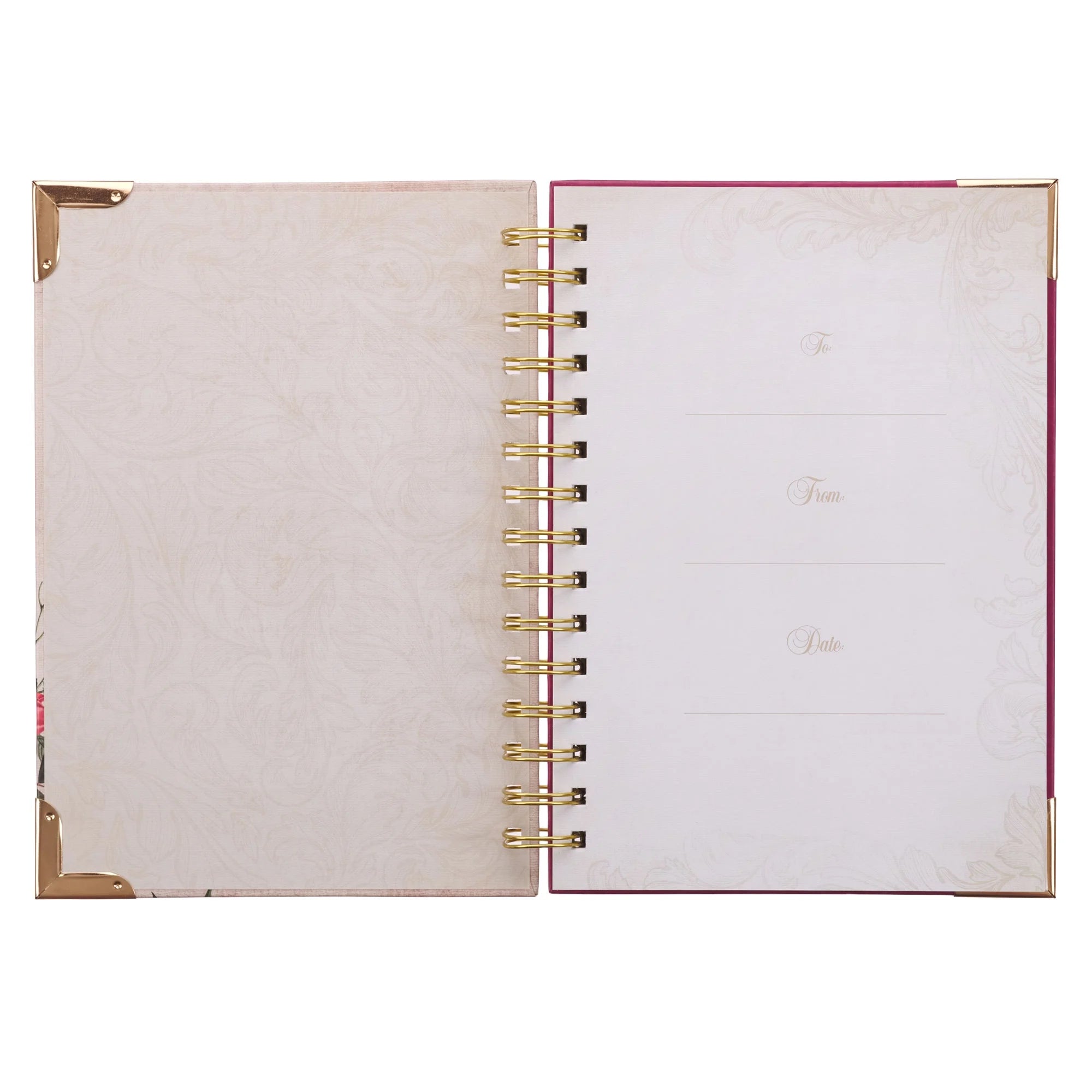 Journal W/Scripture for Women Trust in the Lord Butterfly Proverbs 3:4 Bible Verse Burgundy 192 Rule, (Spiral-Bound)