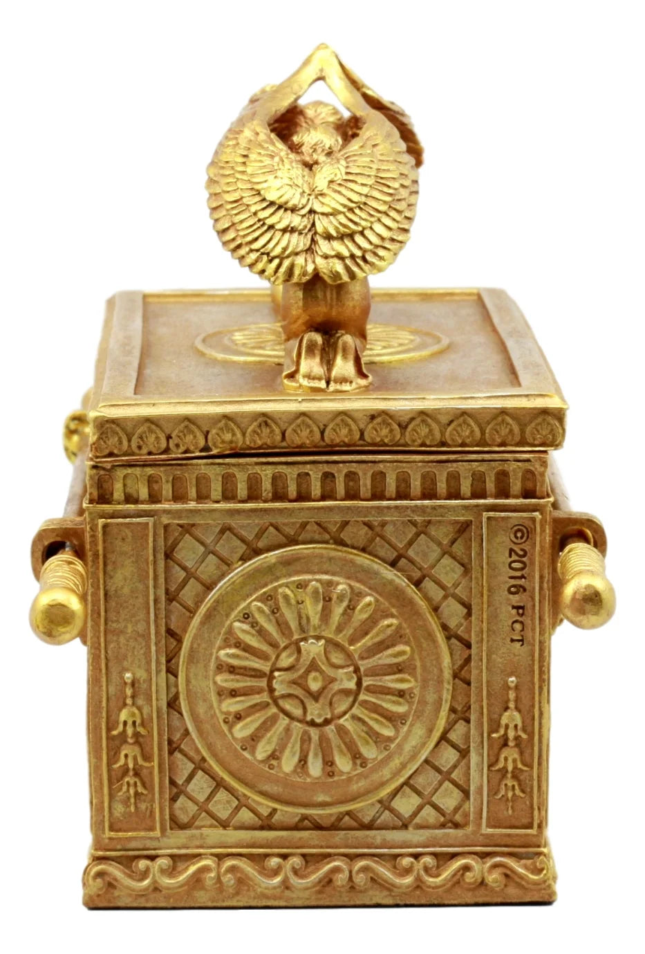 Ebros Golden Ark of the Covenant with Ten Commandments Rod of Aaron and Manna Religious Decorative Figurine Trinket Jewelry Box 9.5" Long …