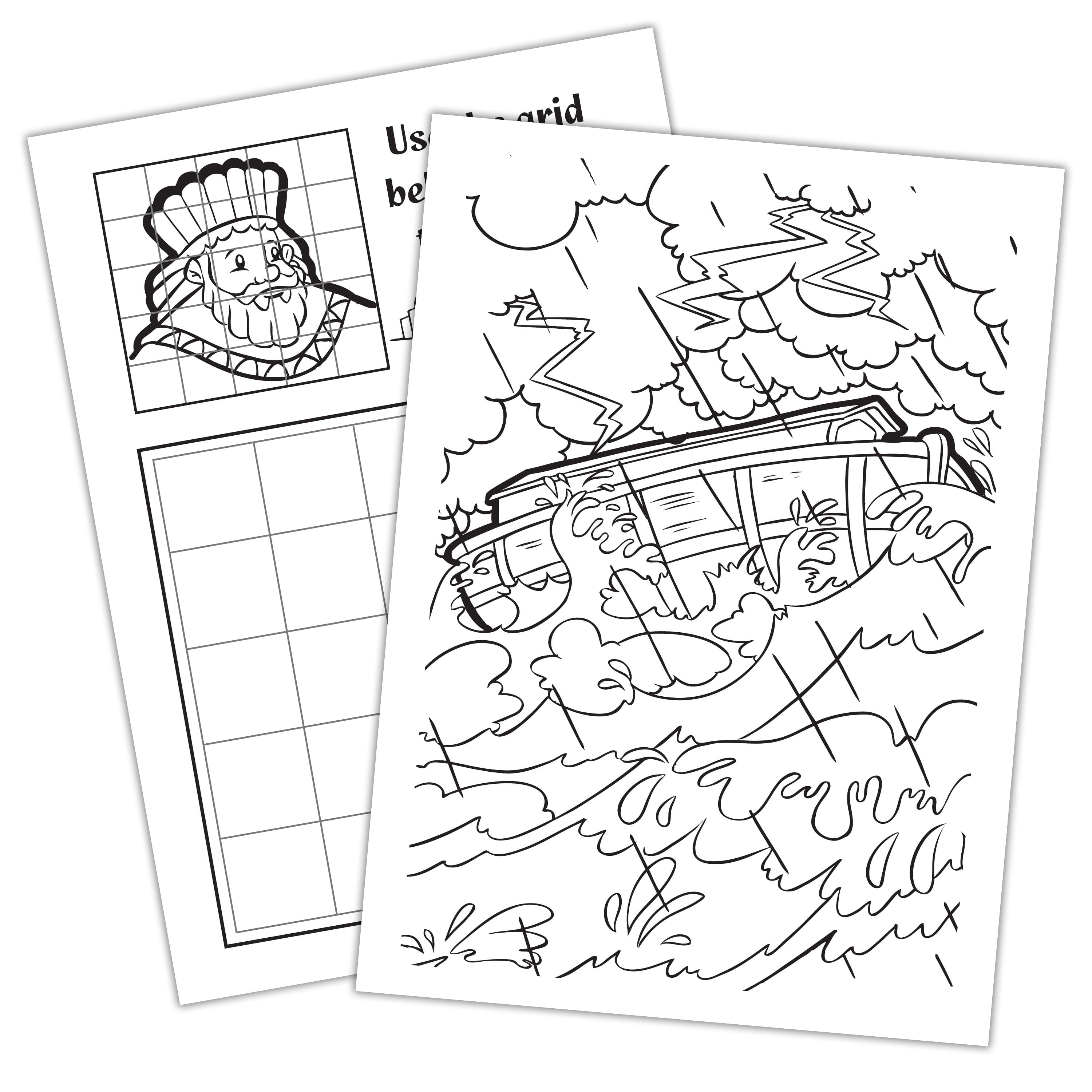 Bible 64 Page Coloring and Activity Book, by , Paperback