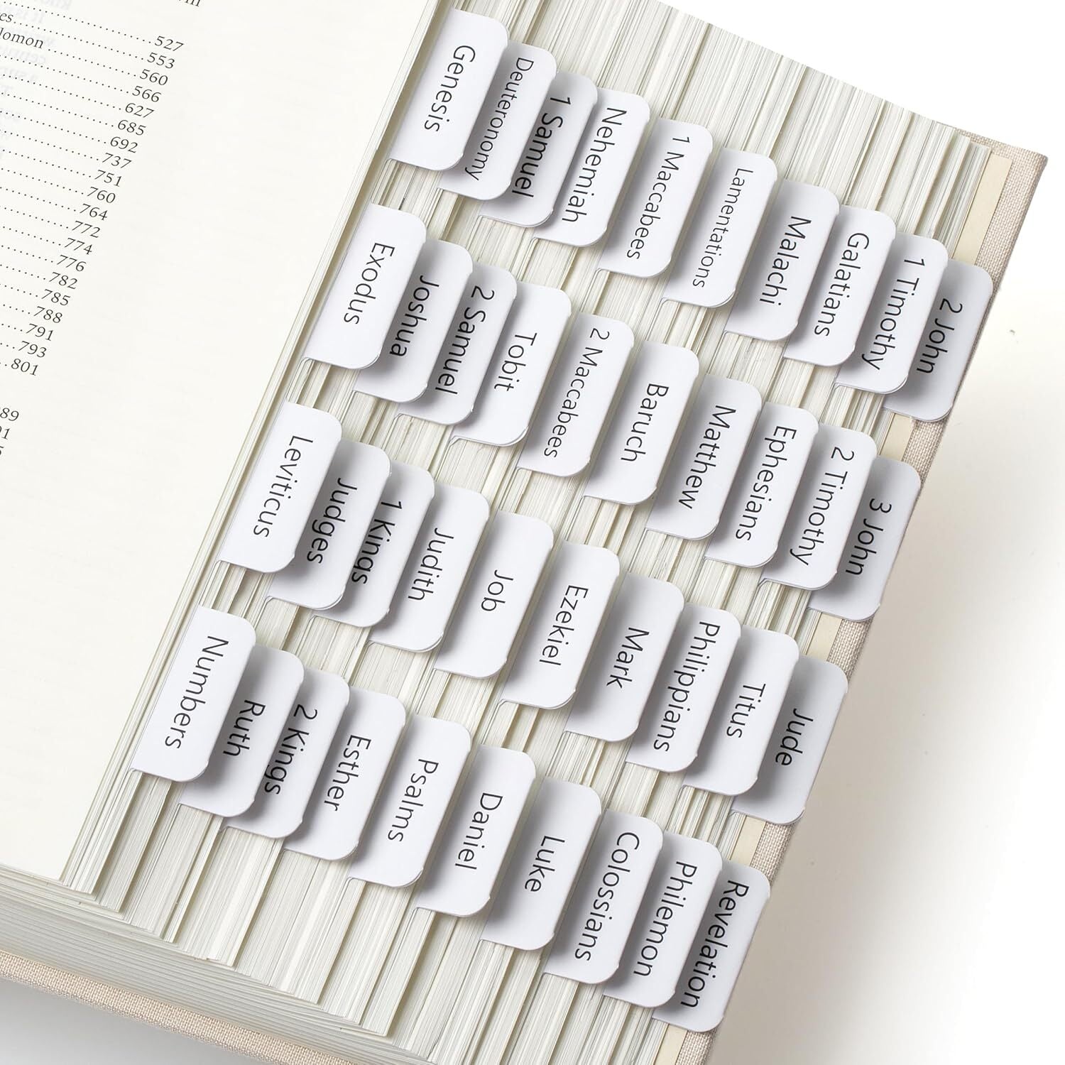 Mr. Pen Bible Tabs - Laminated, 75 Tabs, White, for Women & Men'S Study Bibles