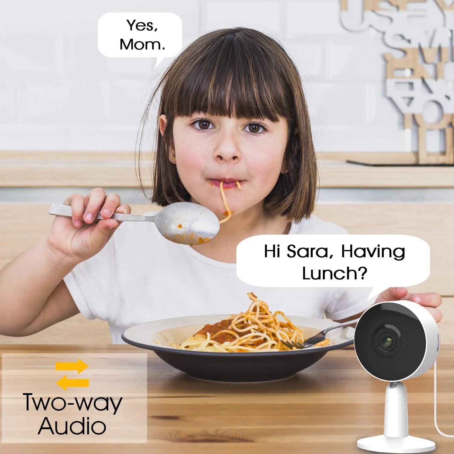 IN1 Indoor Home Security Camera , (2-Pack) Wifi and Phone APP 4MP 2.5K HD 2-Way Audio Night Vision Surveillance Camera