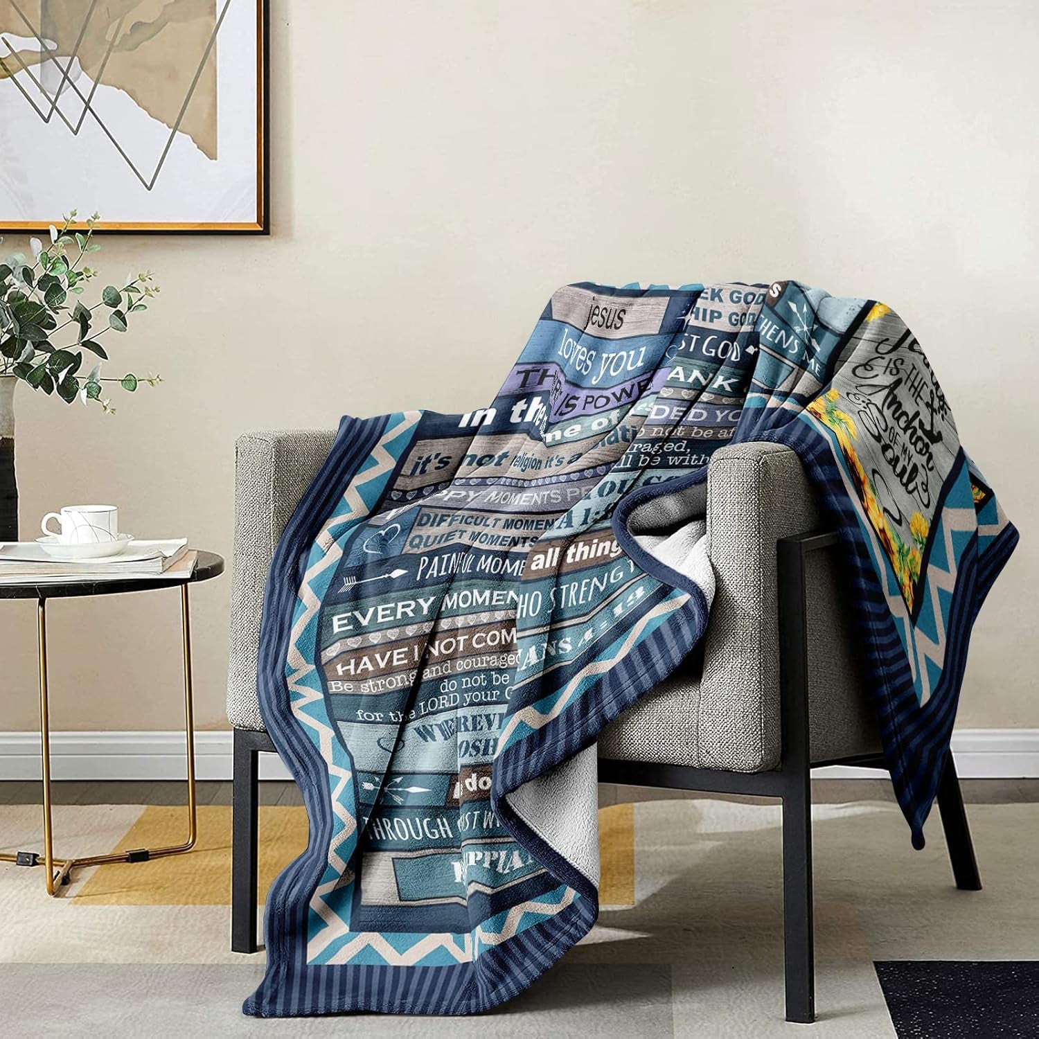 Christian Gifts for Women Faith - Religious Gifts for Women Men 60"X50" Blanket - Inspirational Gifts for Women - Spiritual Gifts for Women - Catholic Gift Ideas - Get Well Soon Throw Blankets