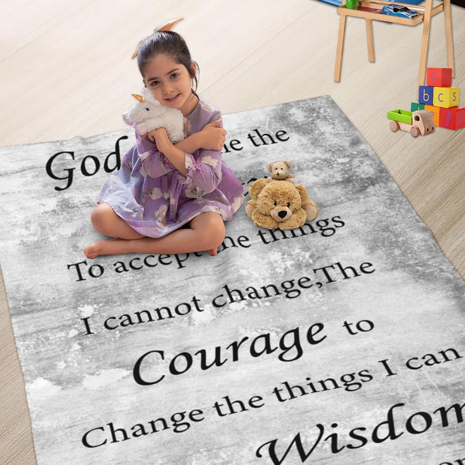 Scripture Blanket with Healing Caring Prayer Religious Gifts for Women Lightweight, Cozy, Warm Christian Bible Verse Throw Blanket, 70×55 Inch, Grey