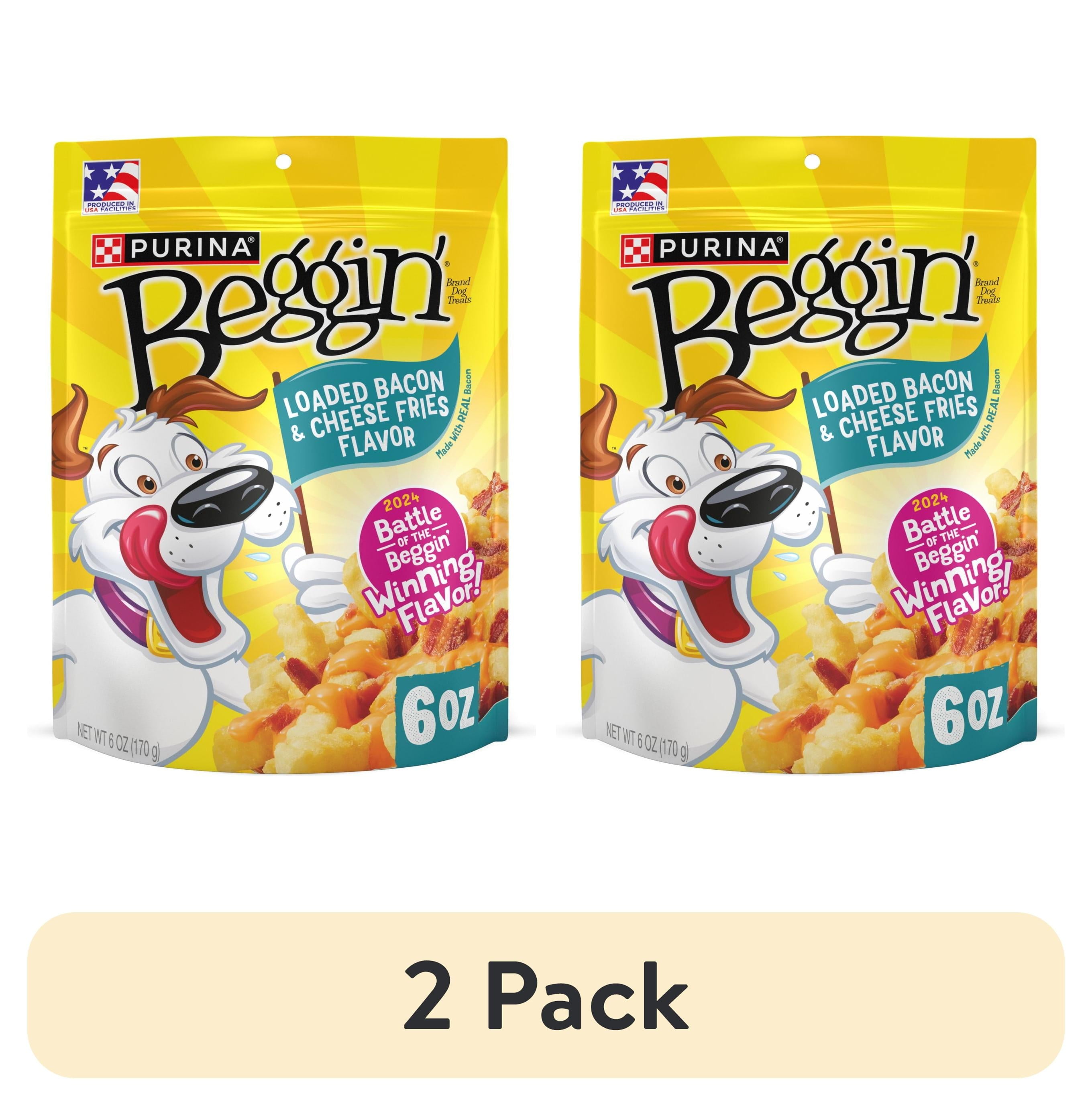 (2 Pack)  Beggin’ Loaded Bacon and Cheese Fries Flavor Treats for Dogs