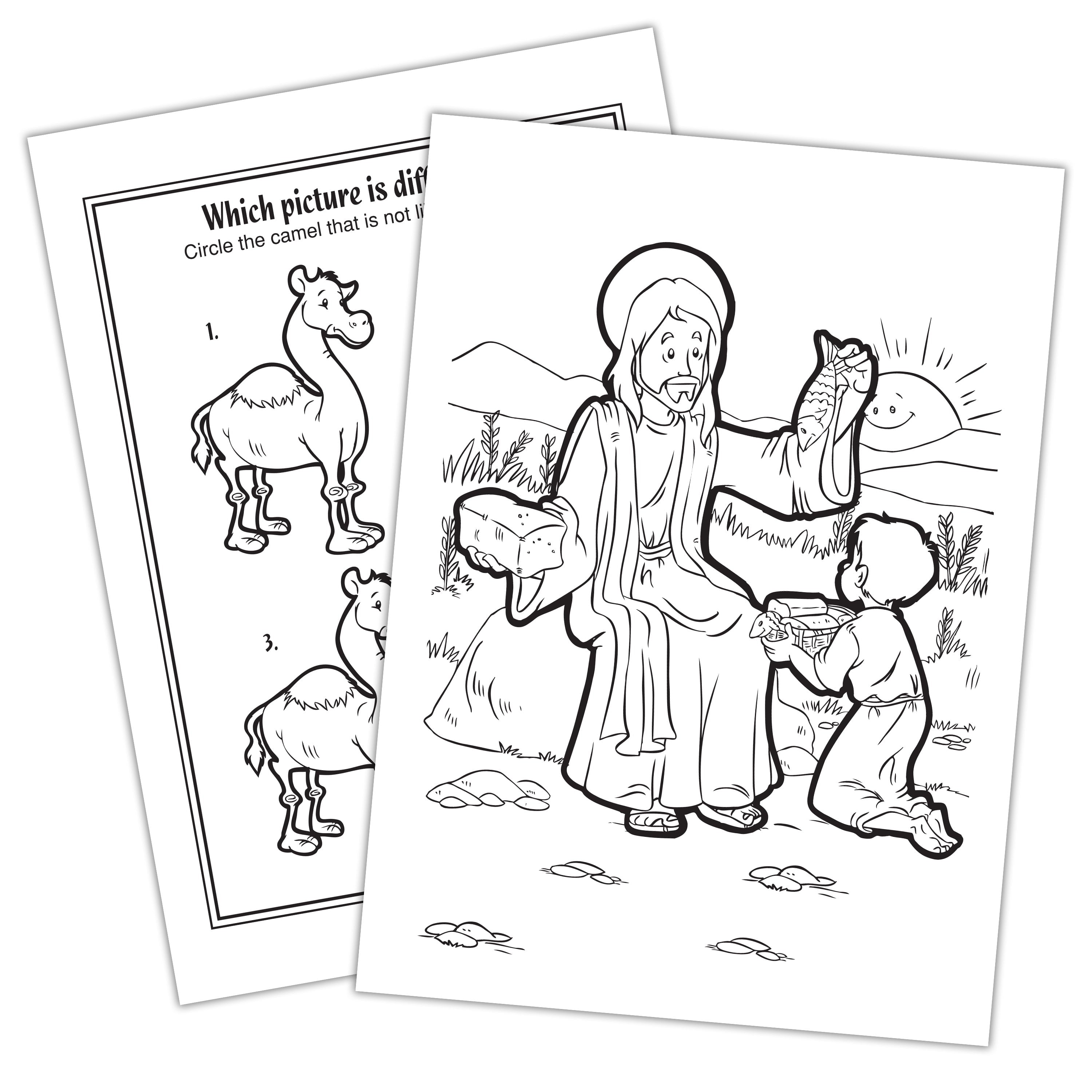 Bible 64 Page Coloring and Activity Book, by , Paperback