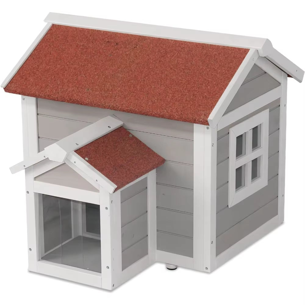 House for Cats Bed Cat House Outdoor for Winter Cat Enclosure Weatherproof for Feral Cats with Openable Roof Pet Products Kennel