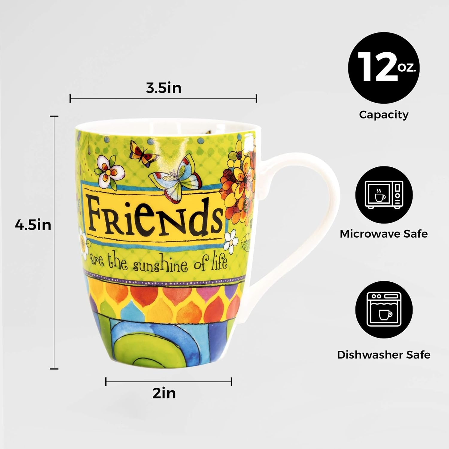 Ceramic Mug Mug & Note Stack, One Size, Friends