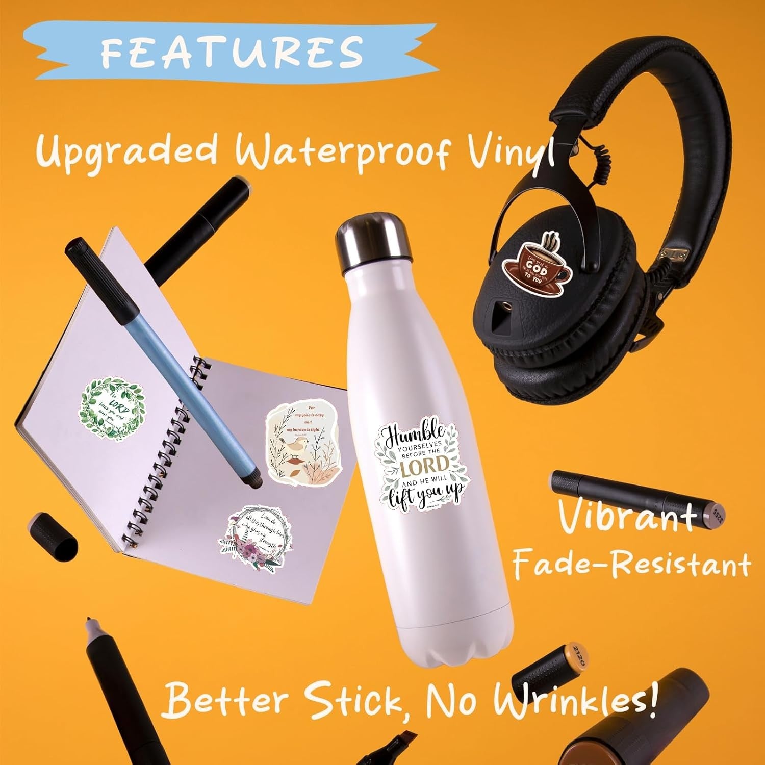 50Pcs Bible Verse Stickers, Inspirational Jesus Sticker, Christian