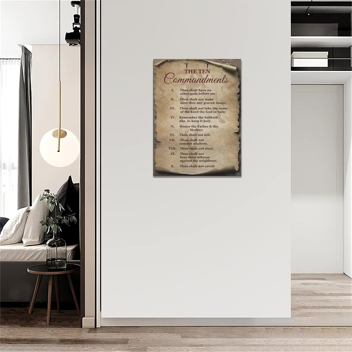 The Ten Commandments Wall Art 10 Commandments Bible Verse Christian Scripture Pi