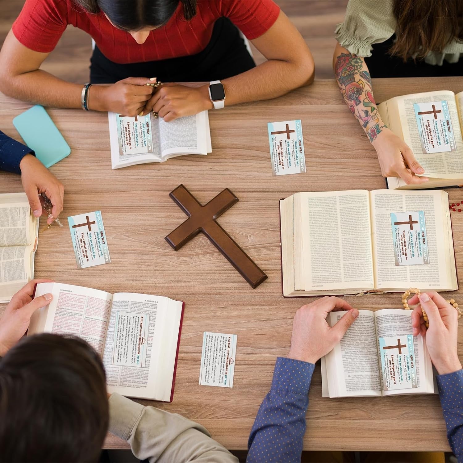 300 Pcs Gospel Tract Card Plan of Salvation Cards Bible Tracts Prayer Postcar...