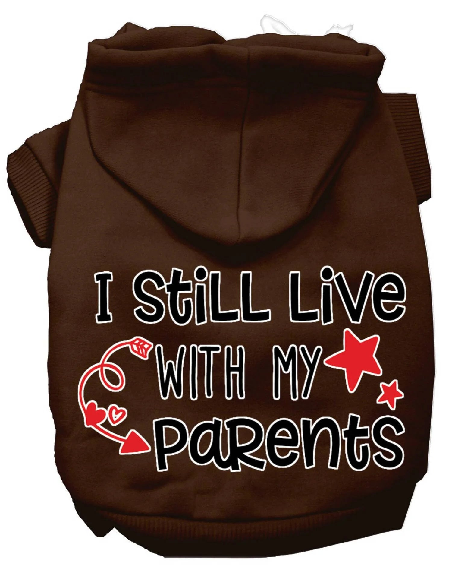 Pet, Dog Cat Hoodie Screen Printed, "I Still Live with My Parents"