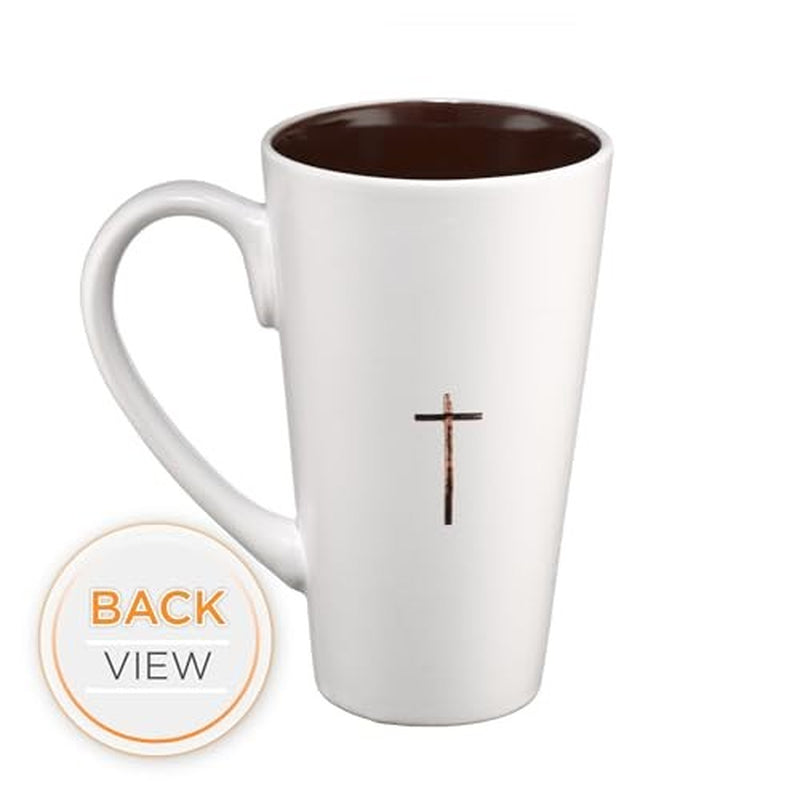 Christian Art Gifts Tall Stoneware Coffee/Tea Mug | Light of the World John 8:12
