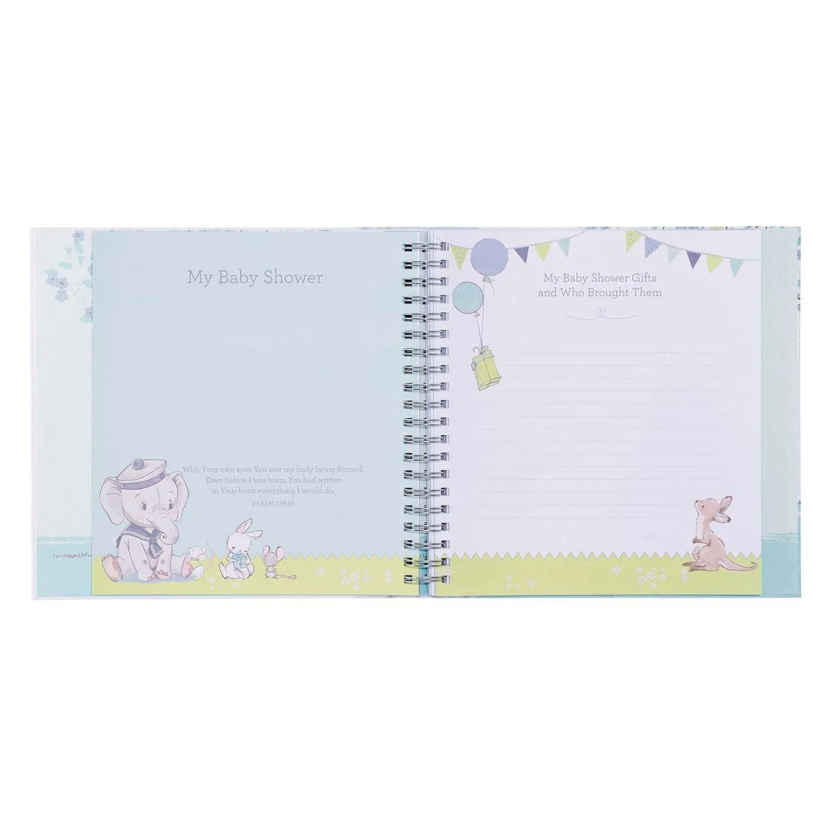 Boy Baby Book of Memories Blue Keepsake Photo Album Our Baby Boy'S First Year Memory Book Baby Book with Bible Verses