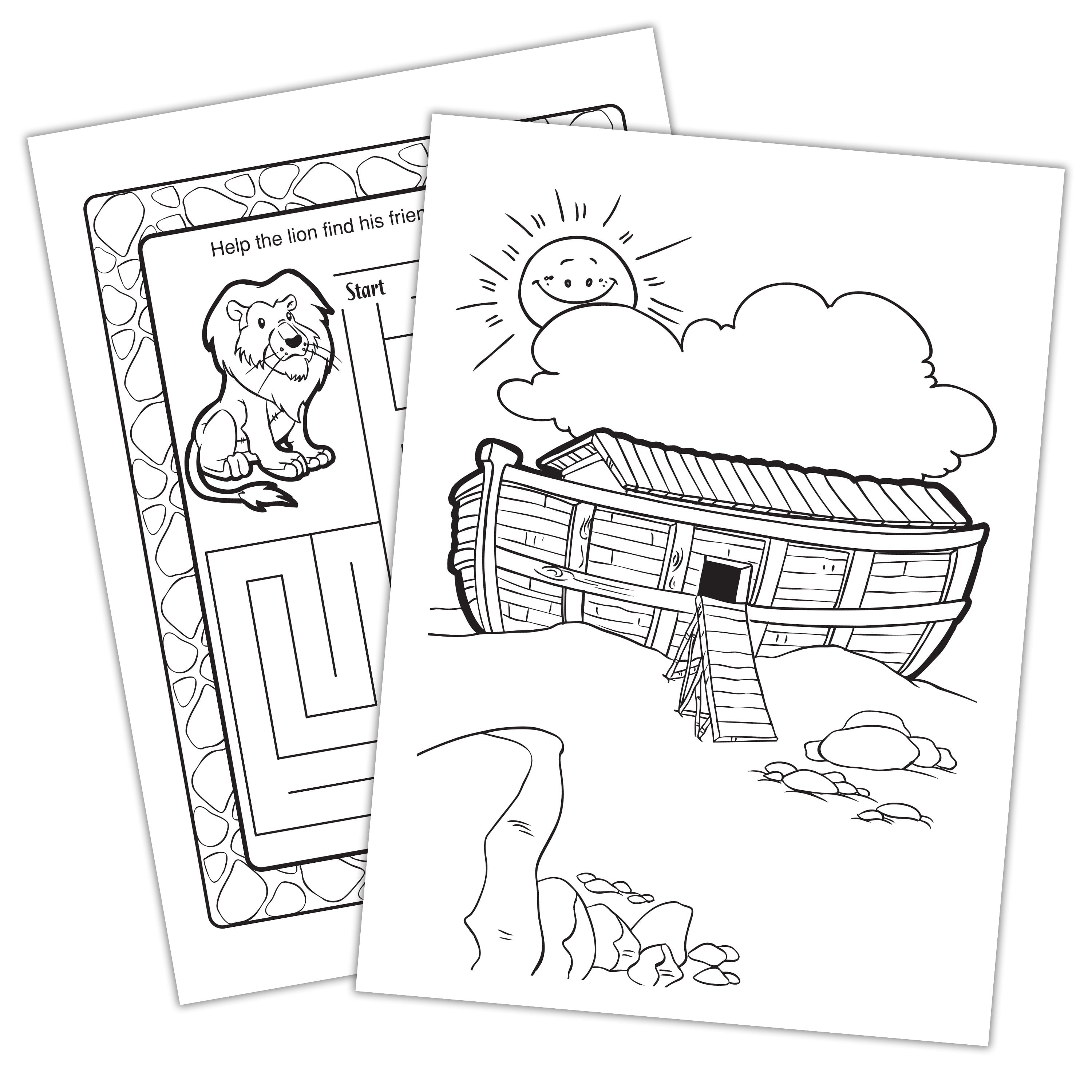 Bible 64 Page Coloring and Activity Book, by , Paperback