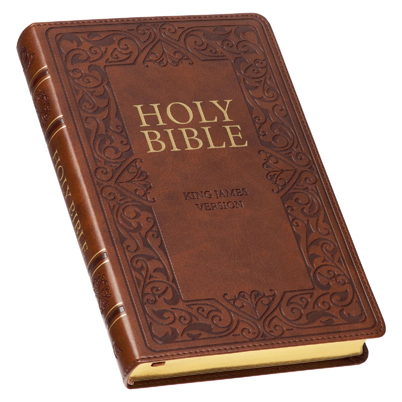 Medium Brown KJV Deluxe Bible with Thumb Index BRAND NEW in Shrink Wrap!!!