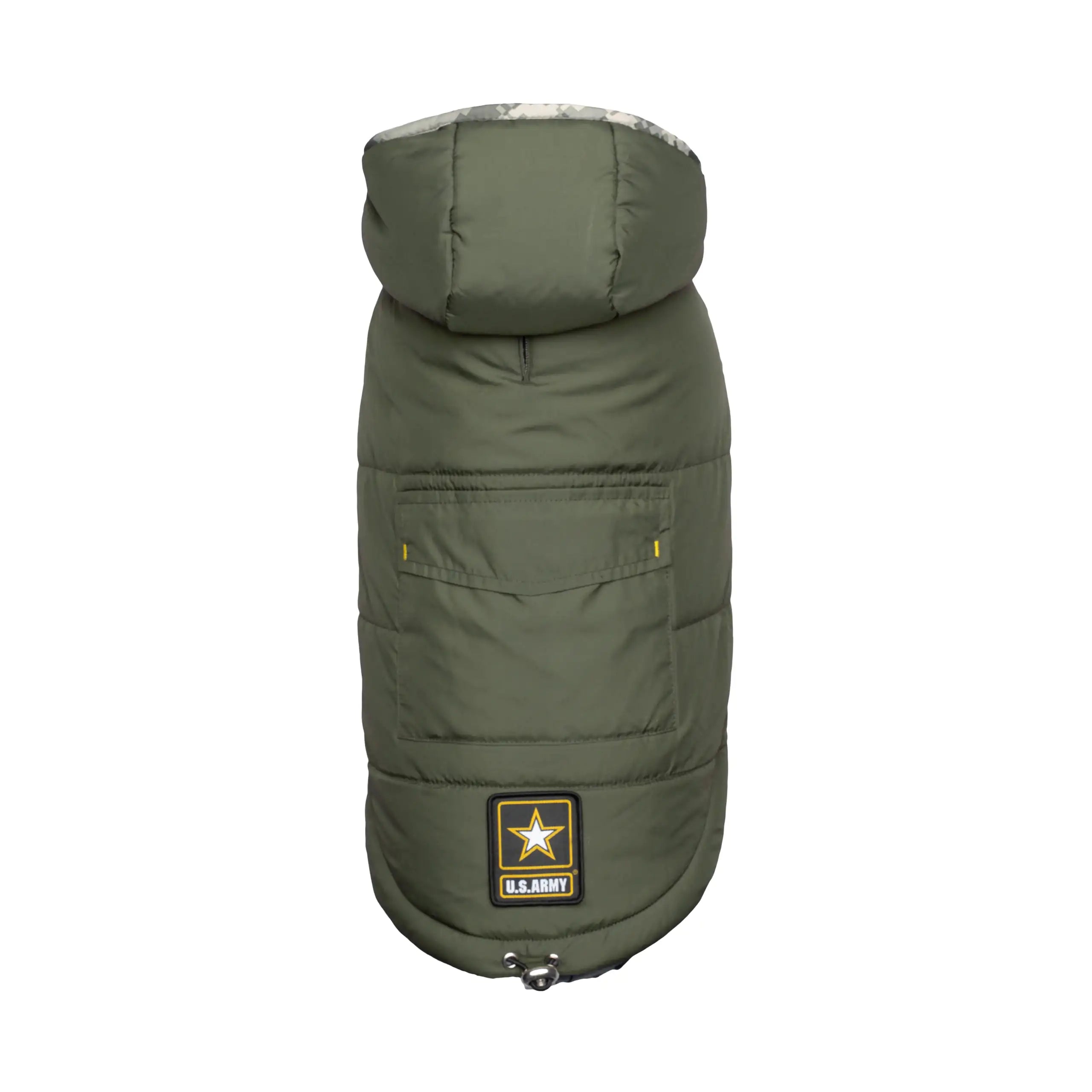 Dark Camo Army Dog Parka with Logo