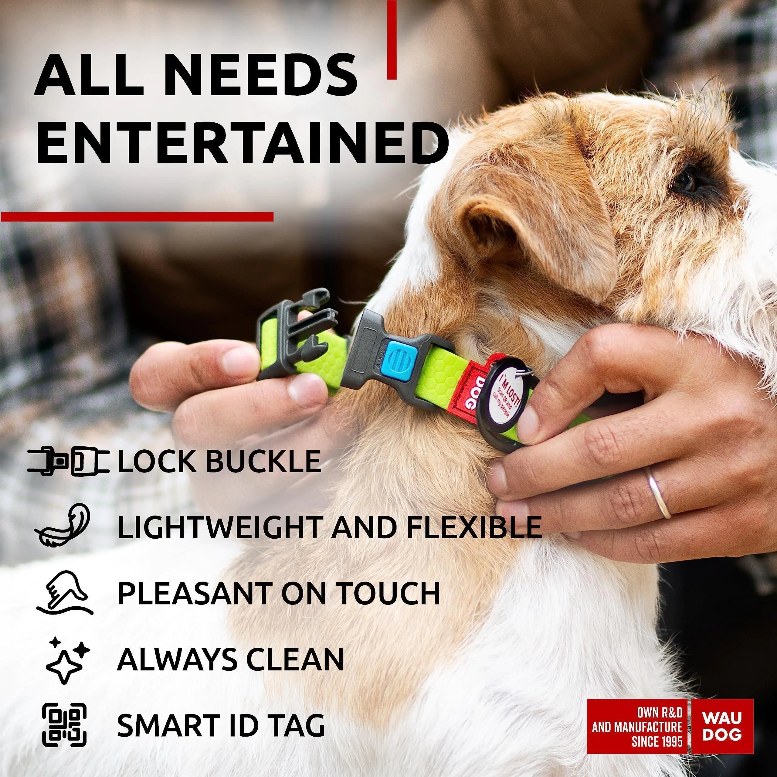 Waterproof Dog Collar Adjustable Dog Collar 914 in Neck x 3/5 in Wide