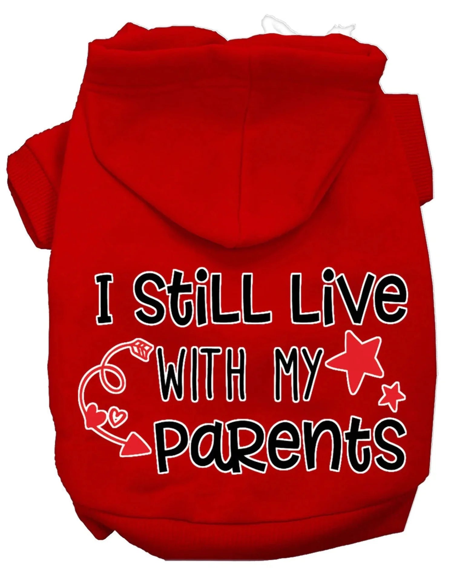Pet, Dog Cat Hoodie Screen Printed, "I Still Live with My Parents"