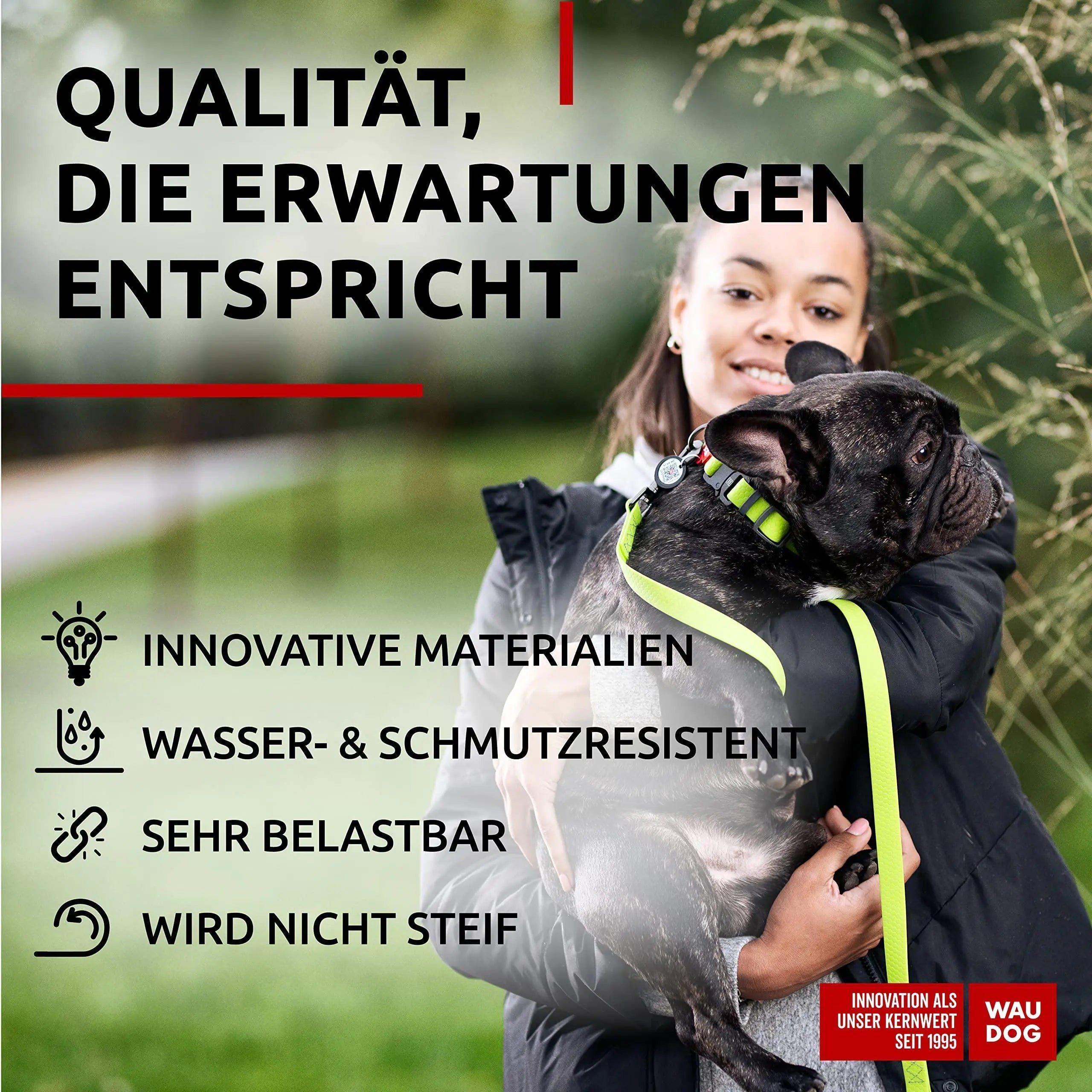 Green Waterproof Dog Collar Adjustable Dog Collar for Medium Dog 1016 inch Neck