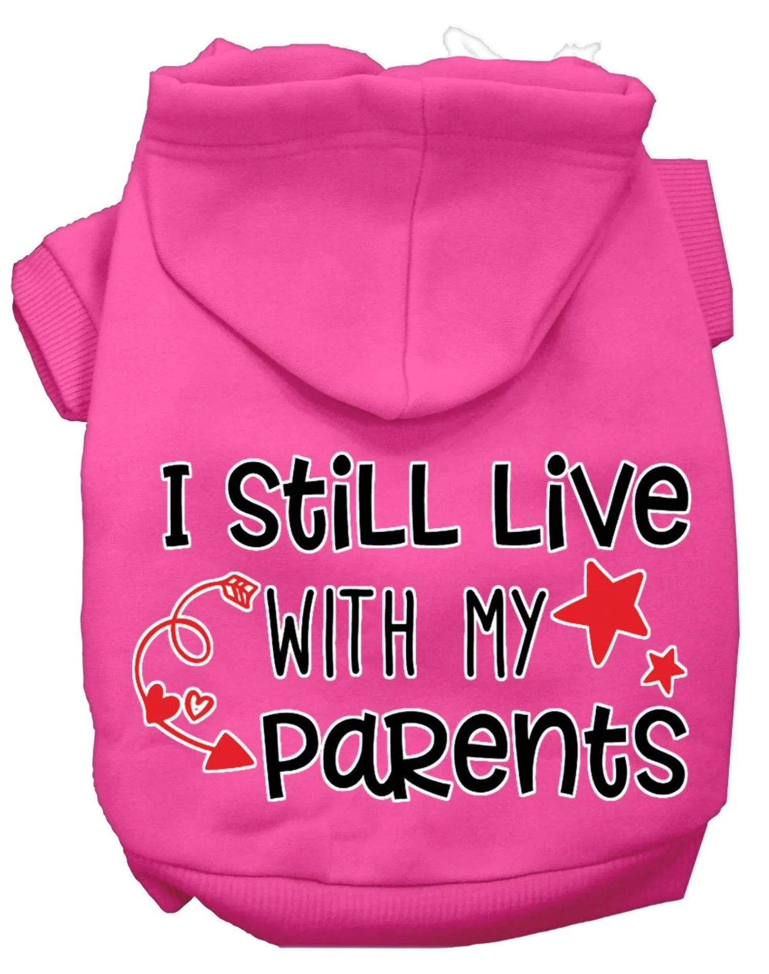 Pet, Dog Cat Hoodie Screen Printed, "I Still Live with My Parents"