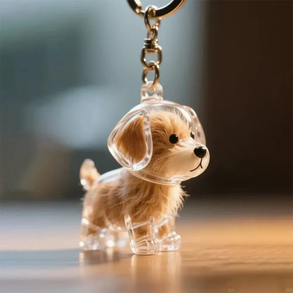 Dogs Hair Storage Pendant Cute Keychain Bag Pendant Couple Car Key Chains Jewelry Souvenir Collection Gift Decor Dog Accessories