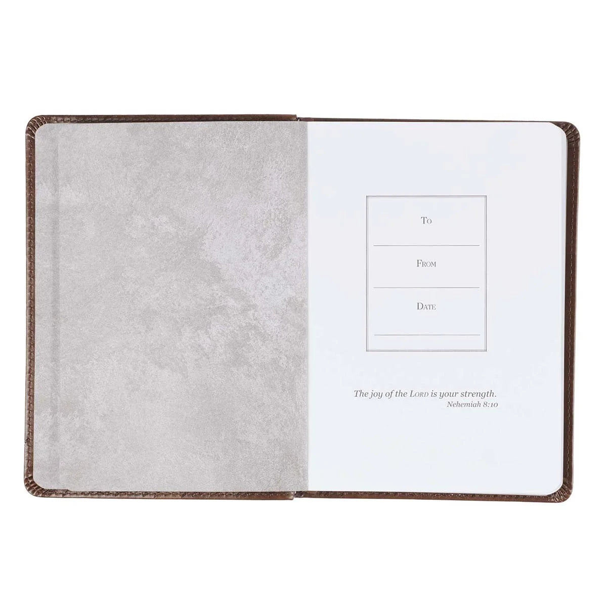 Classic Handy-Sized Journal for I Know the Plans Jeremiah 29:11 Bible Verse Inspirational Scripture Notebook W/Ribbon, Faux Leather Flexcover 240 Ruled Pages, Brown