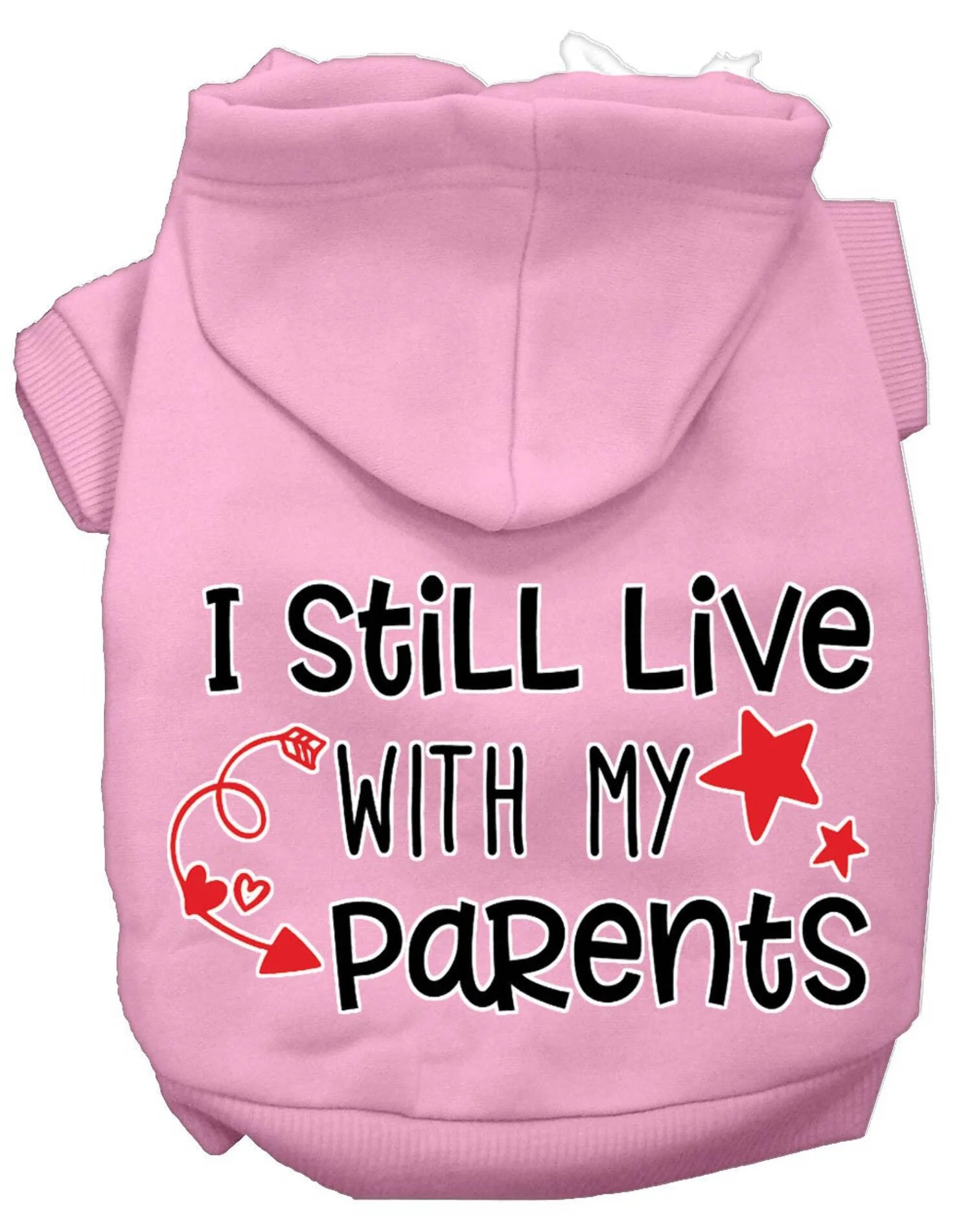 Pet, Dog Cat Hoodie Screen Printed, "I Still Live with My Parents"