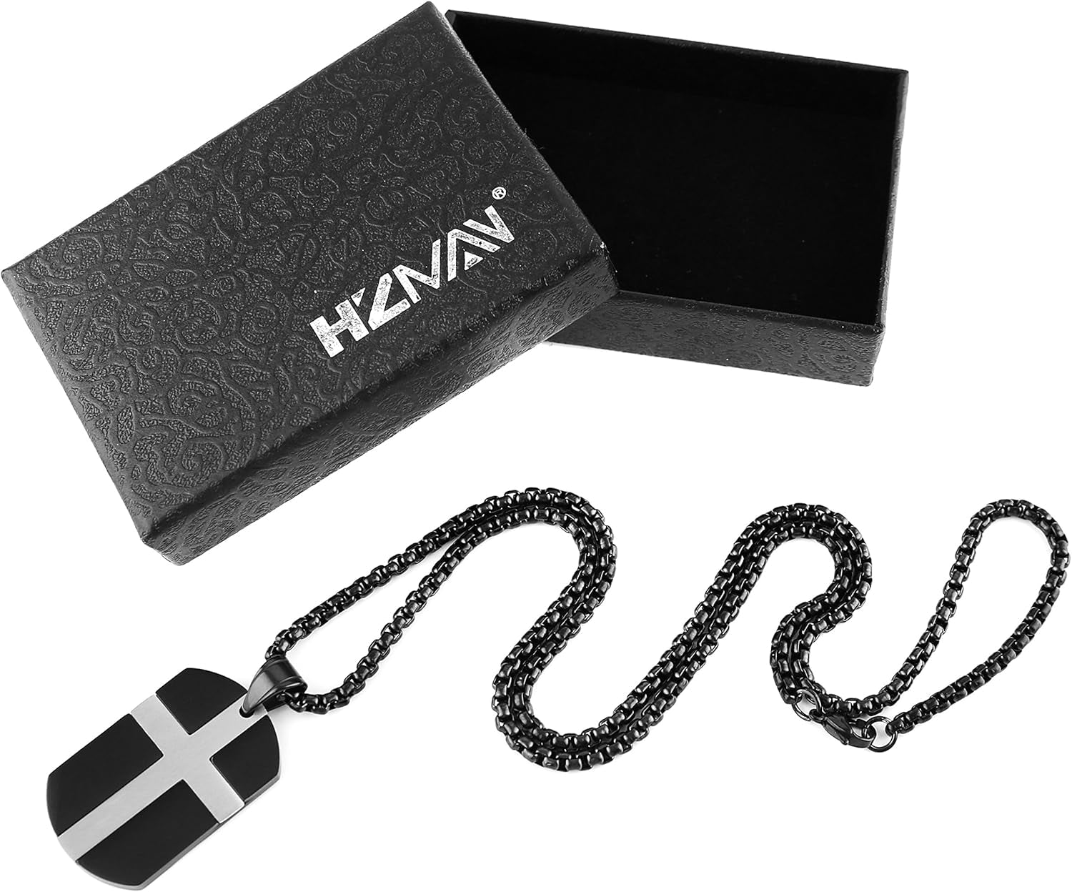 Isaiah 41:10 Jewelry, Stainless Steel Cross Dog Tag Necklace STRENGTH Bible Verse