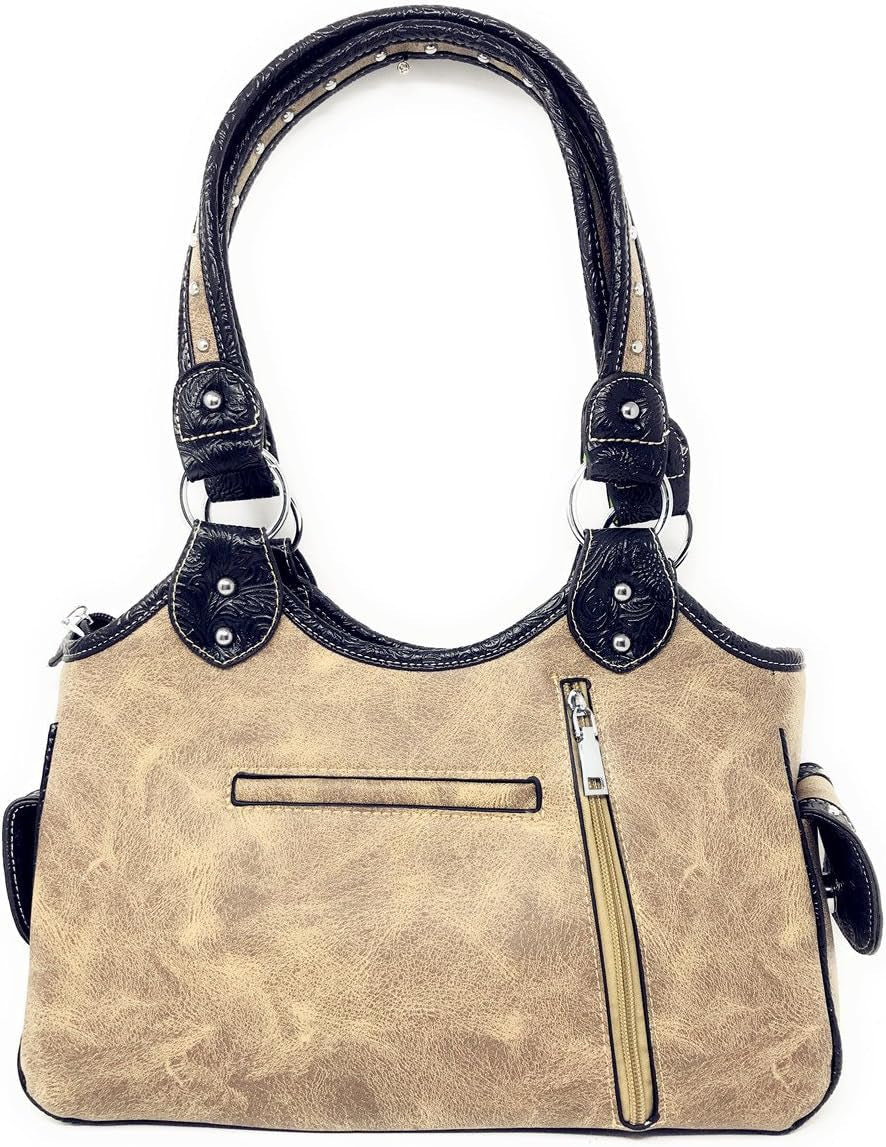 Western Embroidery Scripture Women Rhinestone Cross Bible Verse Handbag Wallet in 5 Colors