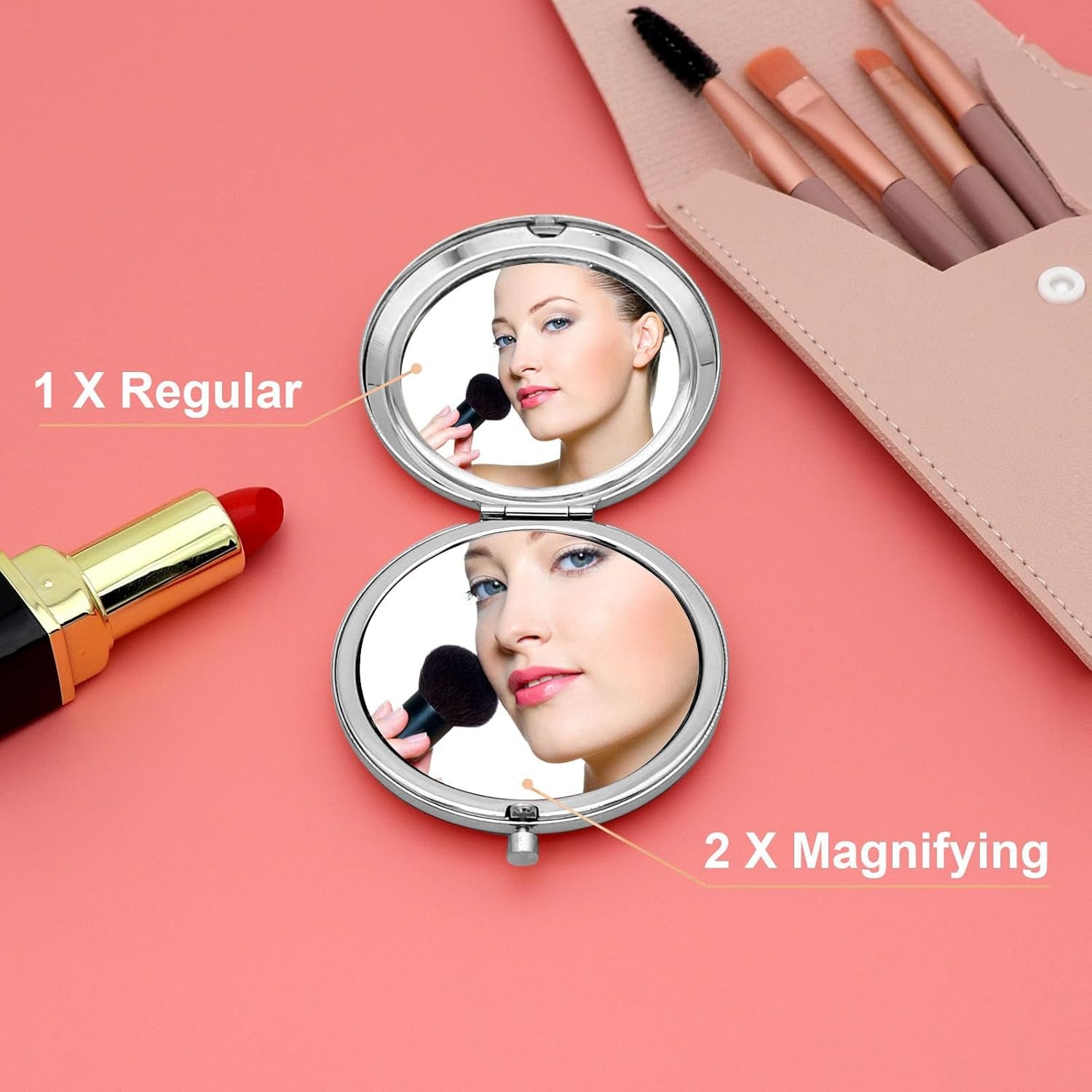 Christian Gifts Inspirational Compact Makeup Mirror Bible Verse Gifts Birthday Gifts Compact Mirror Baptism Gift for Girl Goddaughter Christian Encouragement Gifts Religious Gift Travel Makeup Mirror