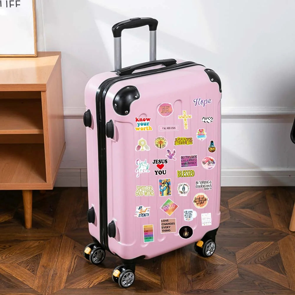 Jesus Christian Stickers for Water Bottle Journaling Laptop 100Pcs, Religious Bible Verse Stickers Pack for Adults Kids, Inspirational Scripture Spiritual Faith Decals, Vinyl Christian Gifts