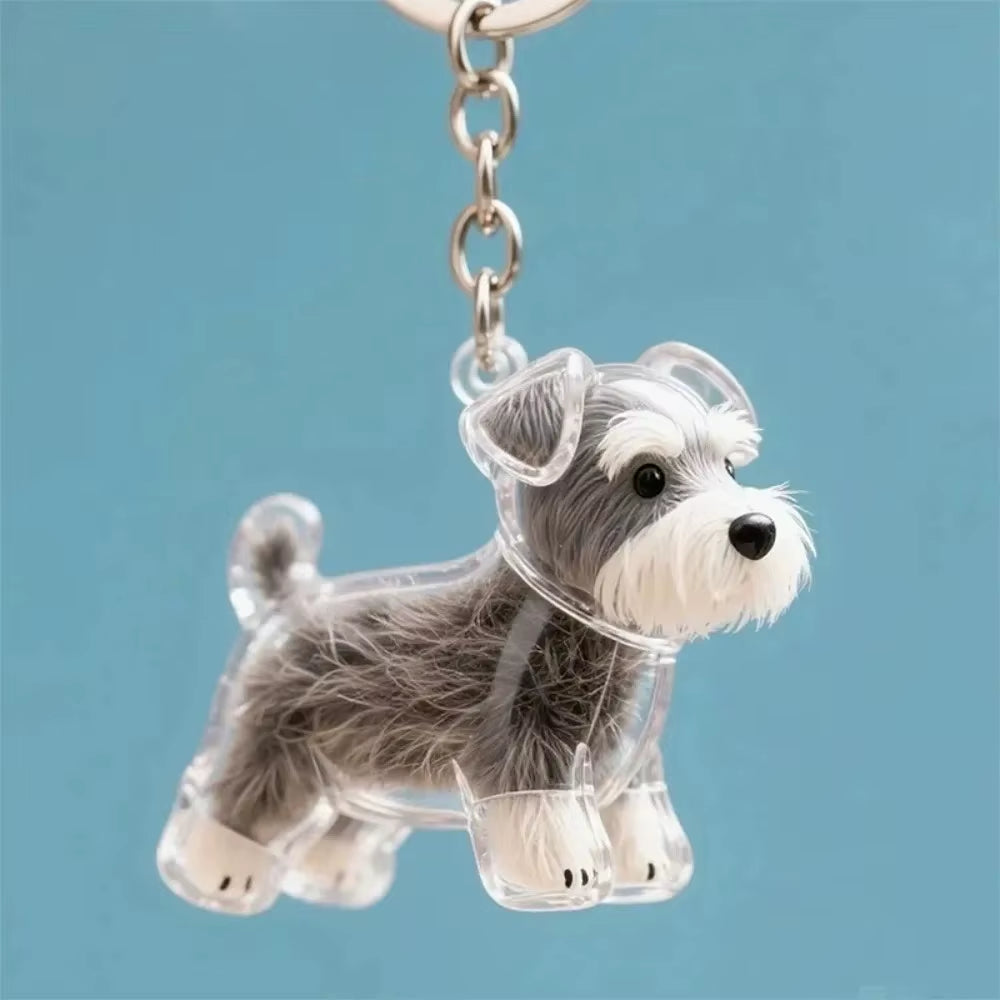 Dogs Hair Storage Pendant Cute Keychain Bag Pendant Couple Car Key Chains Jewelry Souvenir Collection Gift Decor Dog Accessories