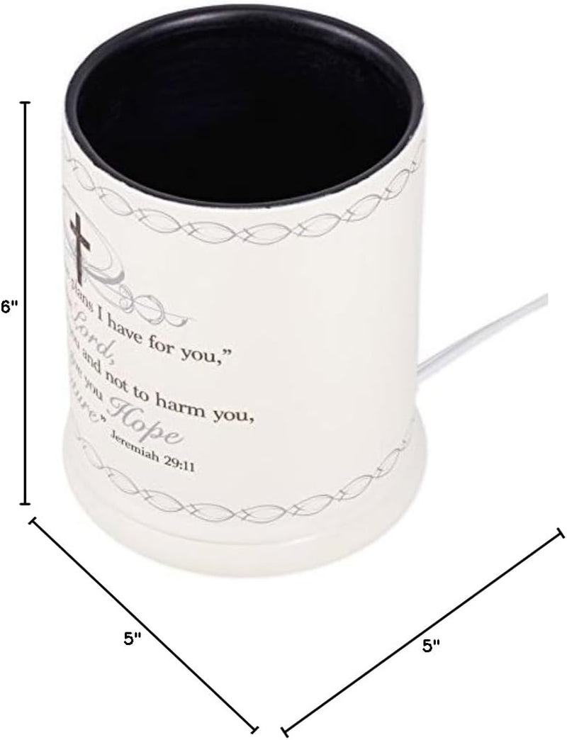 for I Know the Plans I Have for You Ceramic Stone Electric Large Jar Candle Warmer