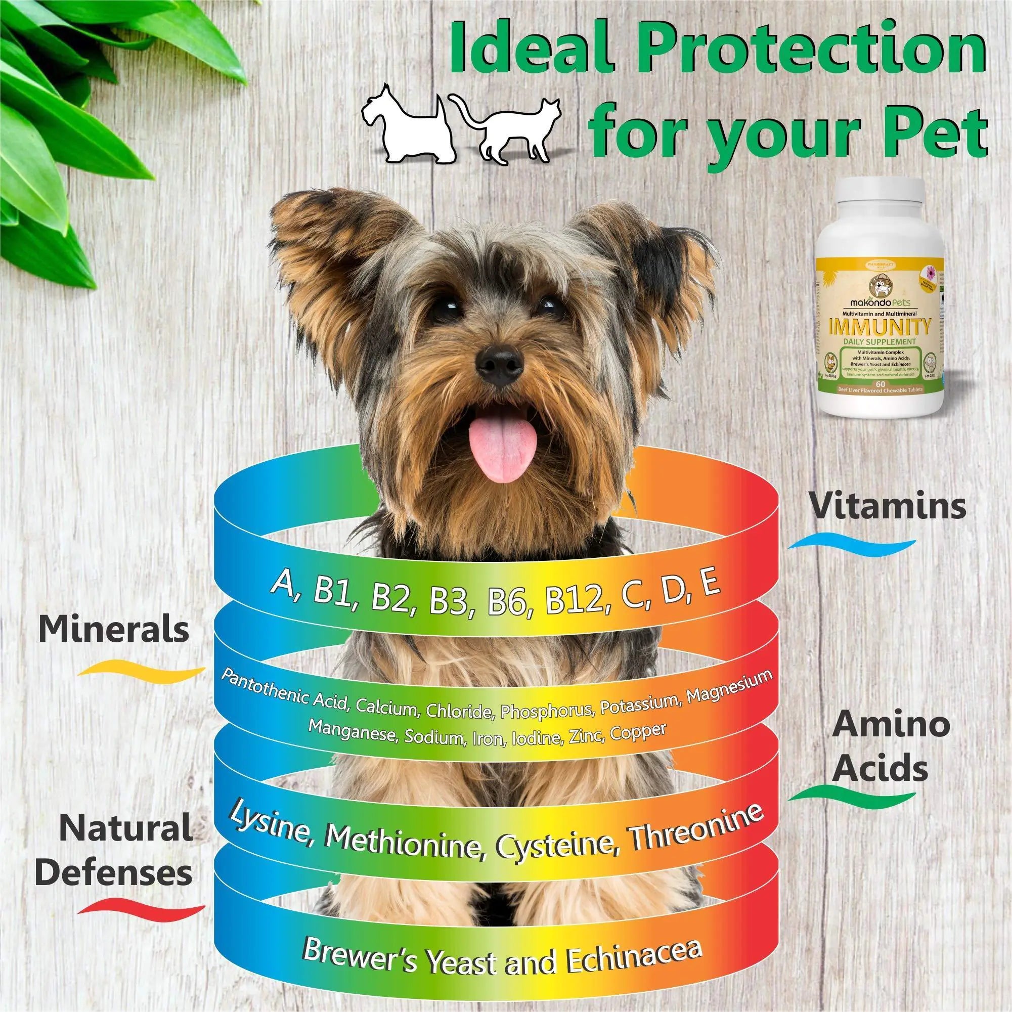 Immune Support Dog Supplement Dog Allergy Relief with Vitamins Minerals.